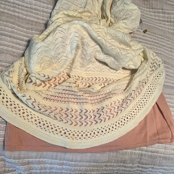 Catherine Malandrino Ivory Pointelle Knit Dress | L - Picture 11 of 11